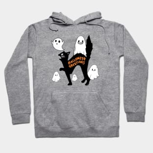 BLACK KITTEN HALLOWEEN GREETINGS Hoodie